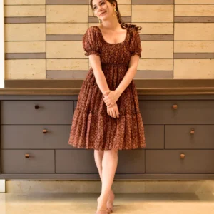brown harbour georgette dress