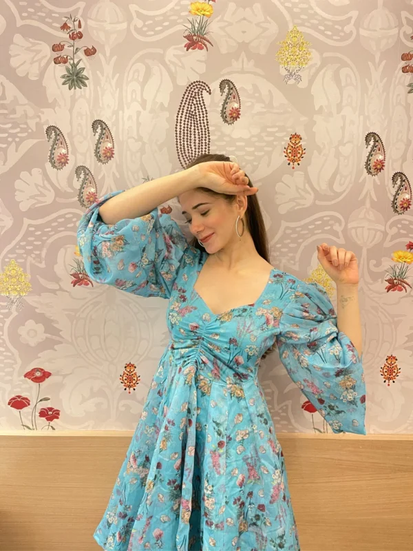 kasturi blue floral dress - Image 2