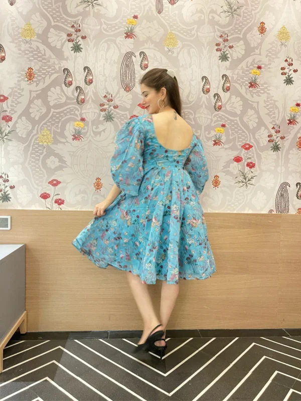 kasturi blue floral dress - Image 3