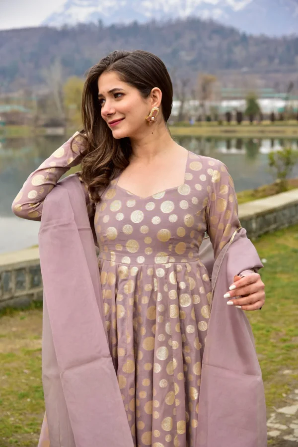 armina pastel chanderi maxi set - Image 3