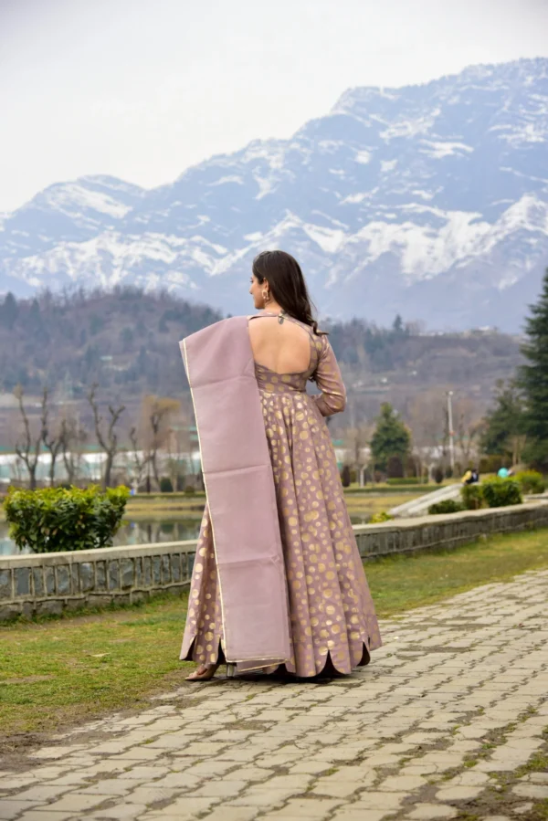 armina pastel chanderi maxi set - Image 5