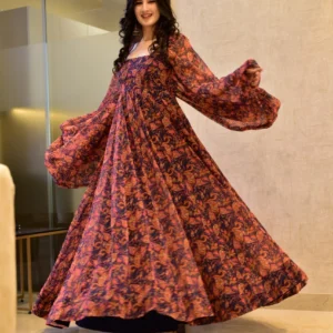 alisha blue georgette dress
