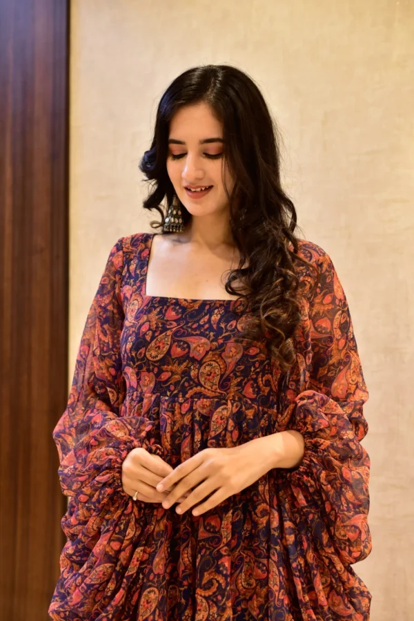 alisha blue georgette dress - Image 2