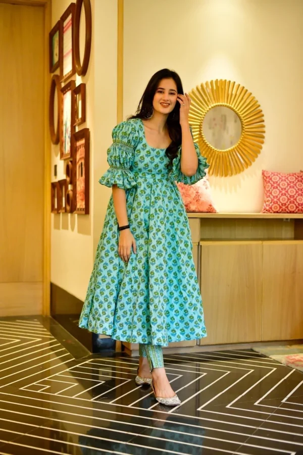 Aradhya sea green suit set - Image 5