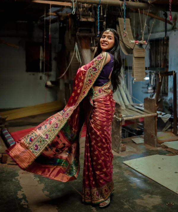 Ashawali Brocade Silk Saree - Image 4