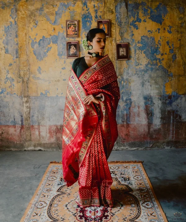 ASHAWALI BROCADE SILK SAREE - Image 2