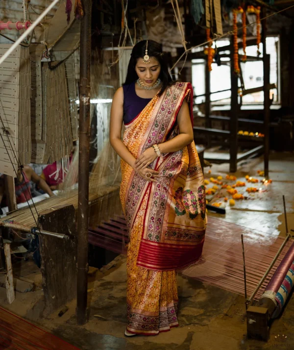 Ashawali Brocade Silk Saree - Image 3