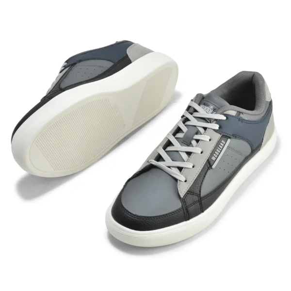 Navy Grey Casual Sneakers For Men - Image 4