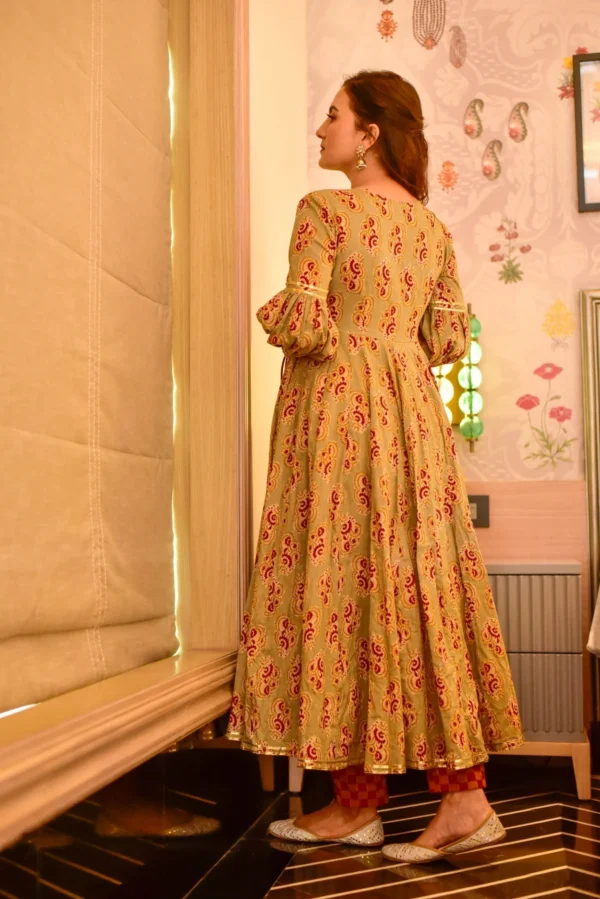melina beige cotton suit set - Image 5