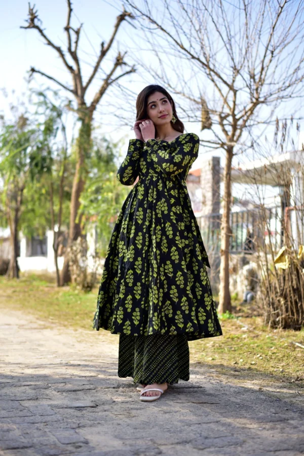 moonless black cotton suit set - Image 5