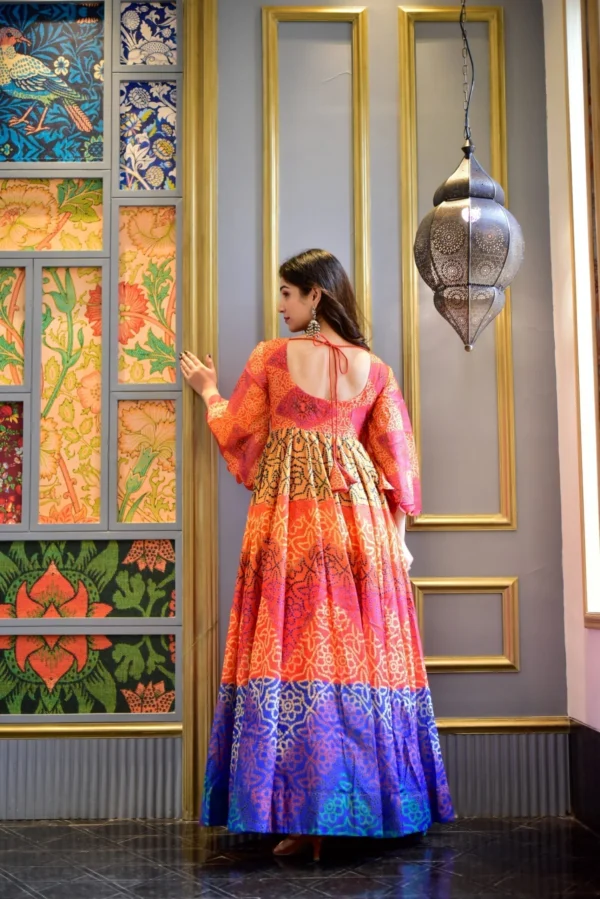 multicolor pearl chanderi maxi - Image 4