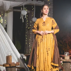 barnie mustard suit set
