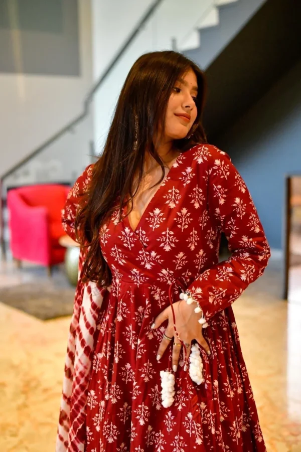 Berry cotton suit set - Image 2