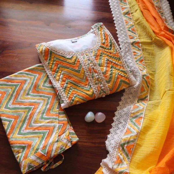 Satrangi Re Cotton Suit (3 piece) - Image 2