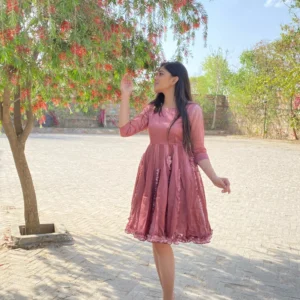 brown ombre dress