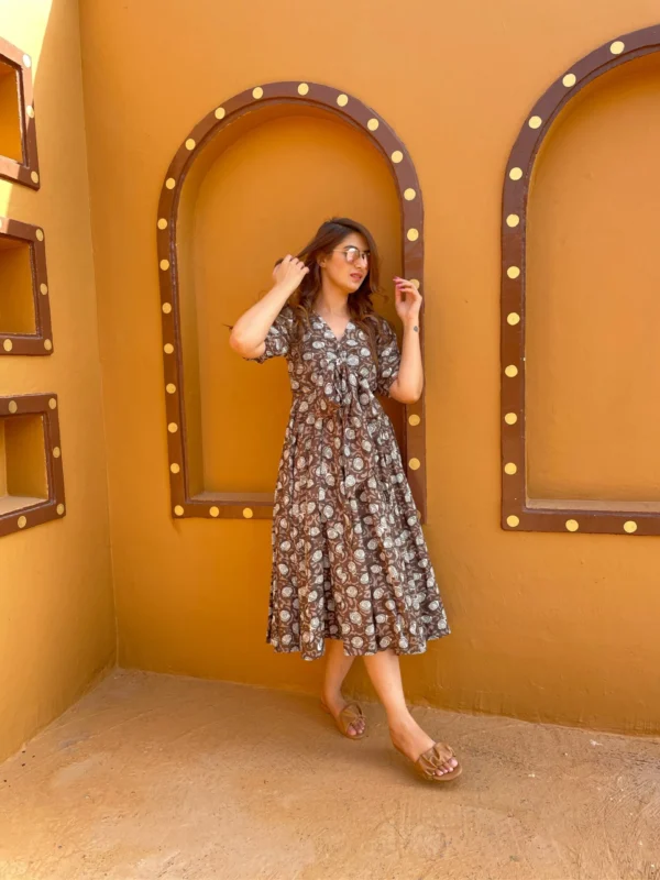 brown zue dress - Image 2