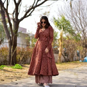 brown emerald suit set