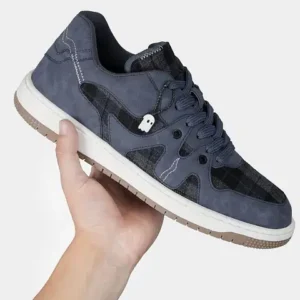 Plaid Men Low Top Sneakers