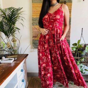 DESERT ROSE HAND BLOCK TWIRL DRESS