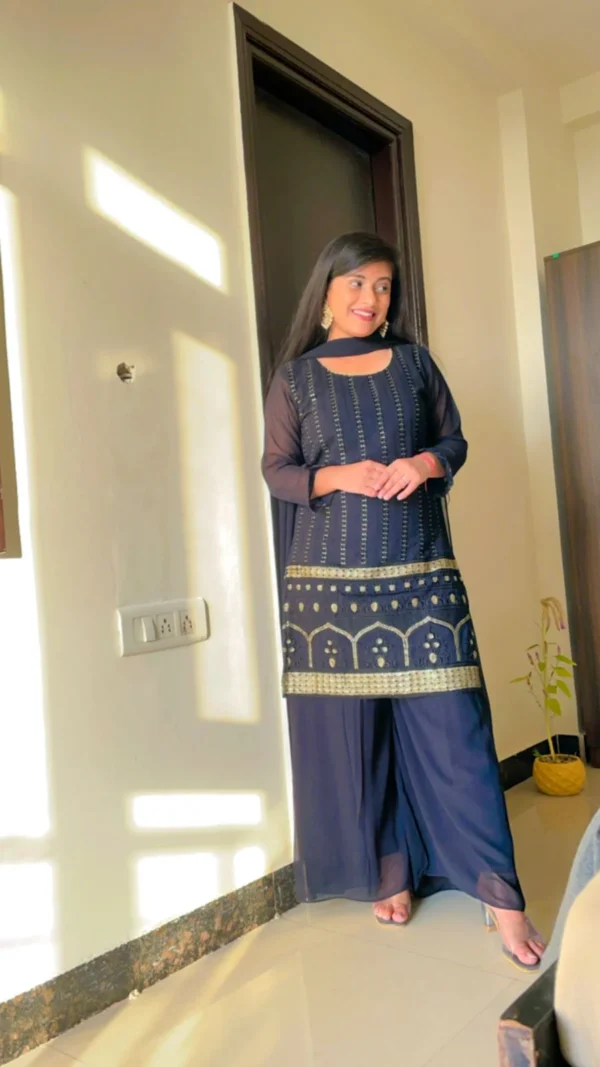 KesariyaVanity Designer Must Have Black Festive Suit Set - Image 2