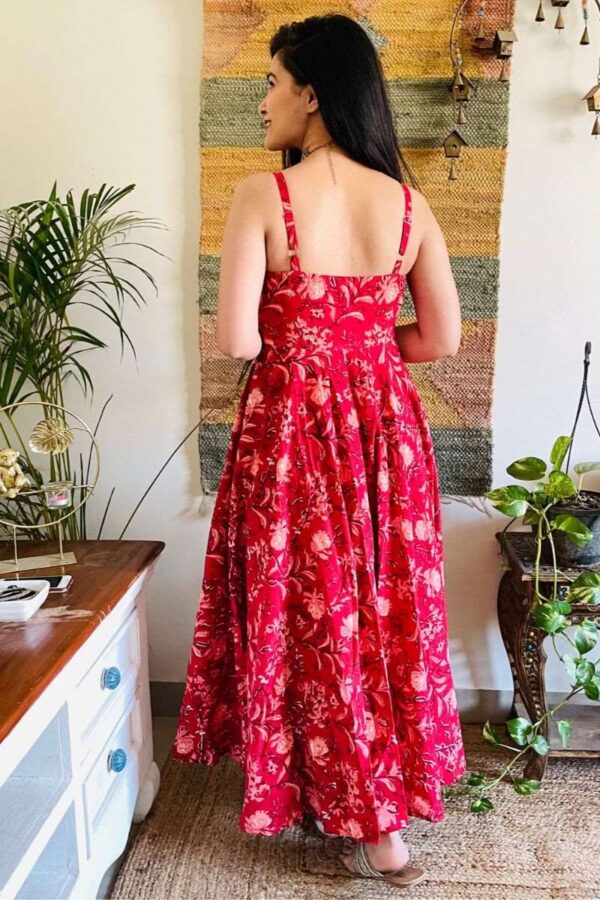 DESERT ROSE HAND BLOCK TWIRL DRESS - Image 5