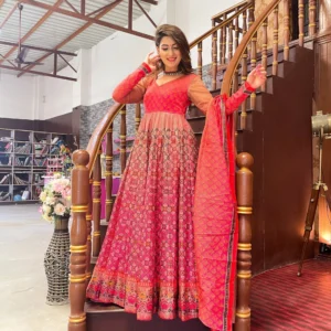 falak chanderi maxi set