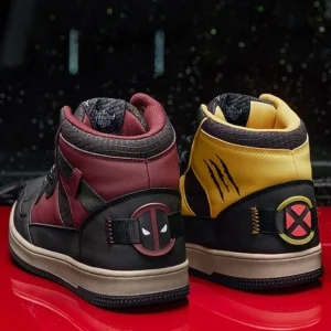 Wolverine X Deadpool Men High Top Sneakers