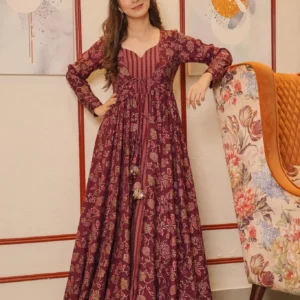 GARGI FLORAL SHRUG SET