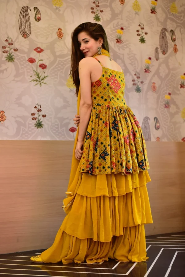 Gauri mustard sharara set - Image 3