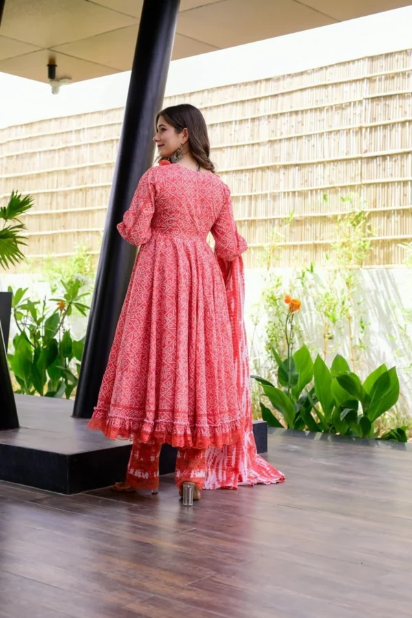 graceful peach cotton suit set - Image 5