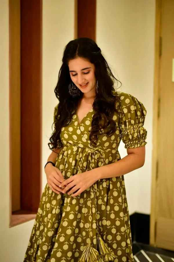 Green birch cotton suit set - Image 4