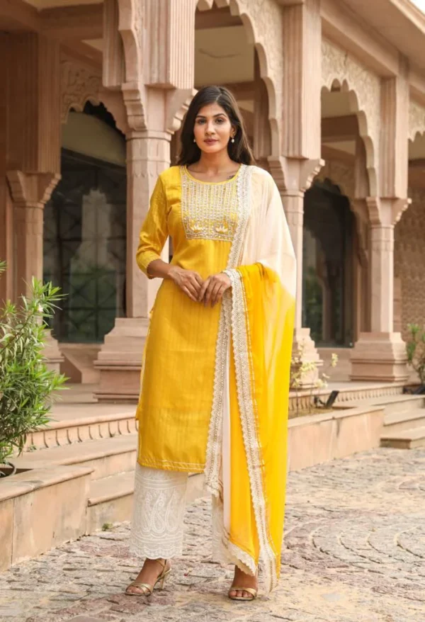 Kesariyavanity Haldi Ready Suit Set - 24 hour DEAL - Image 3