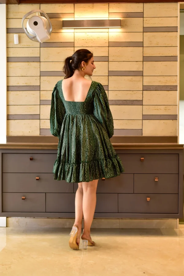 green anchal muslin dress - Image 3