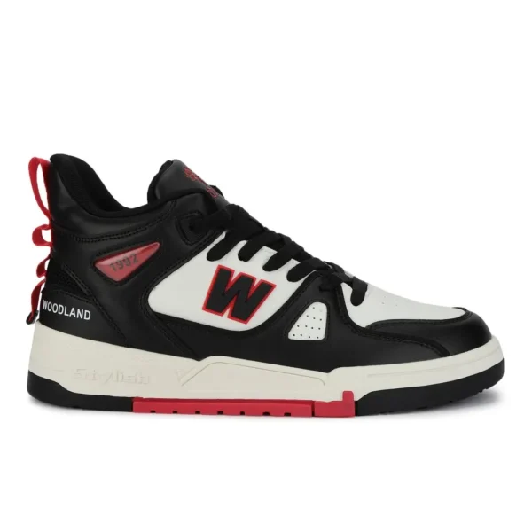 Men High-top Black and Red Sneakers