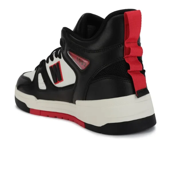 Men High-top Black and Red Sneakers - Image 3