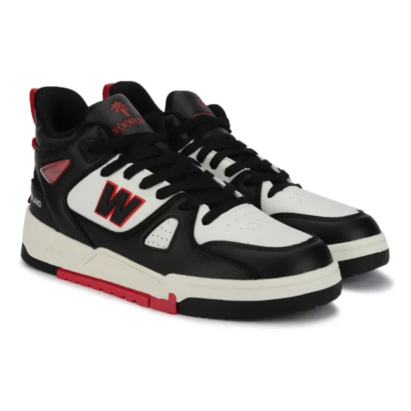 Men High-top Black and Red Sneakers - Image 4