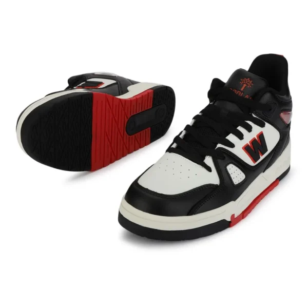 Men High-top Black and Red Sneakers - Image 5