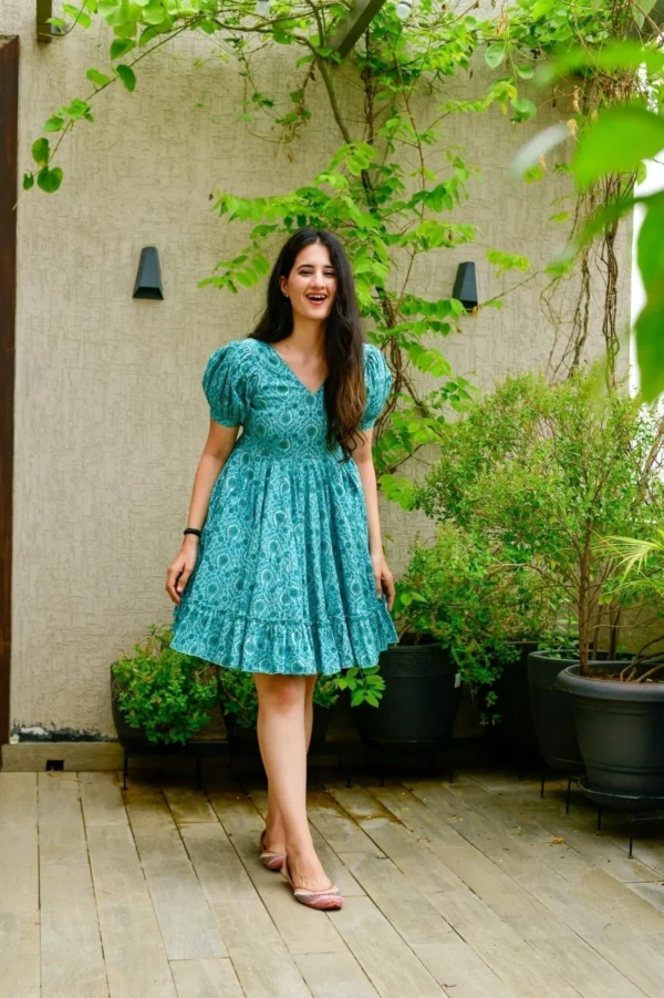 gulabo blue muslin dress - Image 2