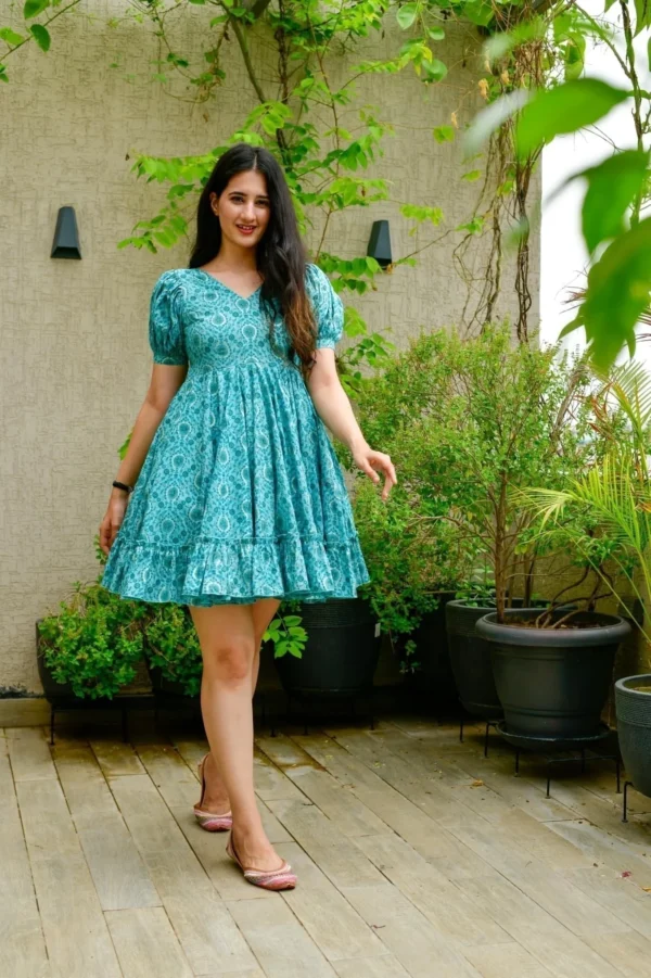 gulabo blue muslin dress - Image 4