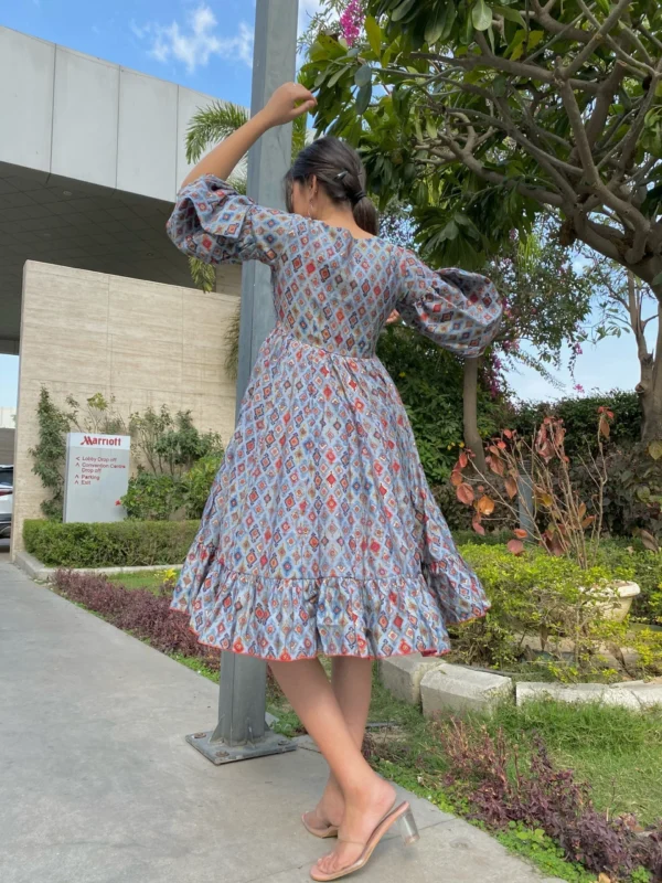 grey muslin dress - Image 2