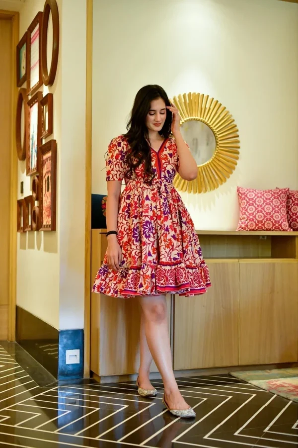 aalia floral cotton dress