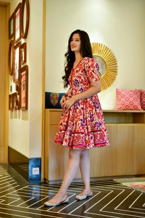 aalia floral cotton dress - Image 2