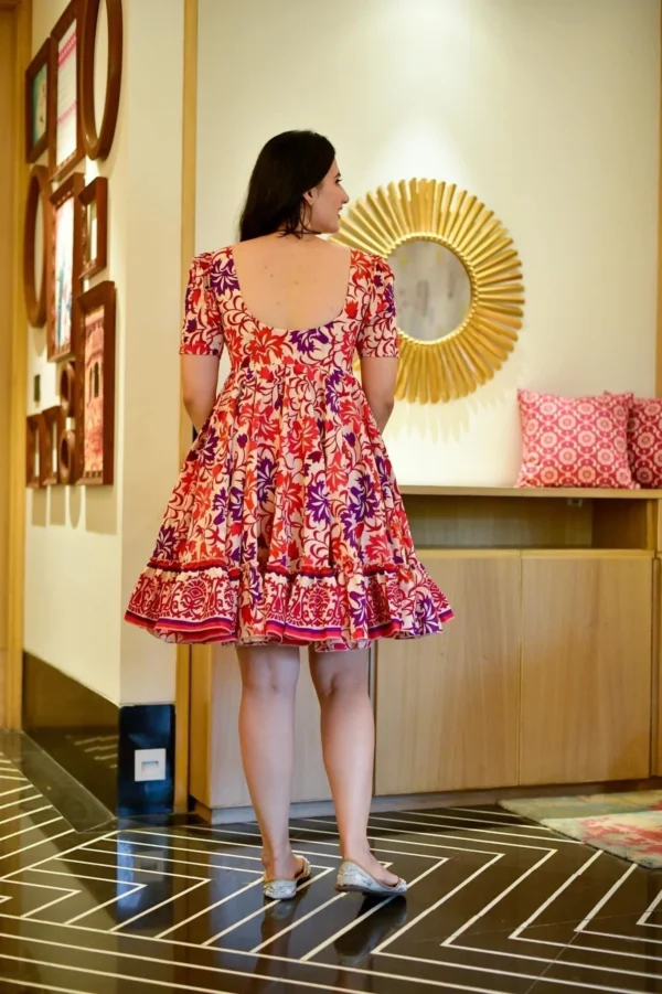 aalia floral cotton dress - Image 4