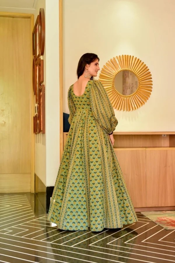 hazel green cotton maxi set - Image 4