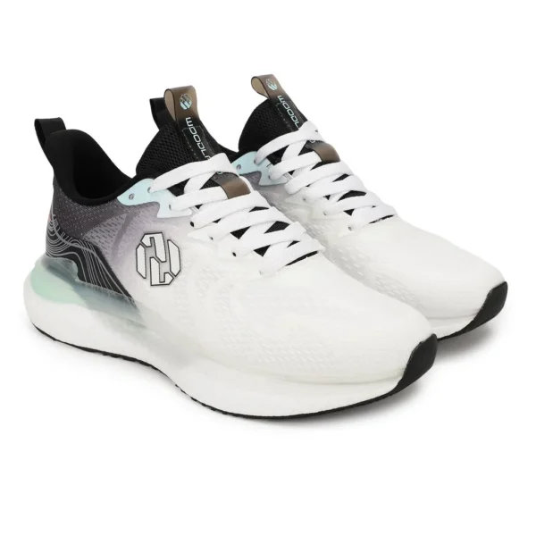 White/Black Sports Shoe for Men - Image 6