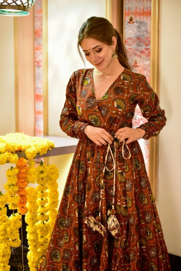kaashni maroon kurta set - Image 5