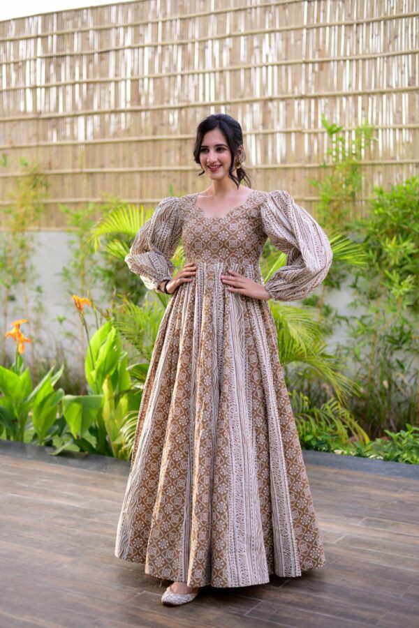 kalki brown cotton maxi - Image 2