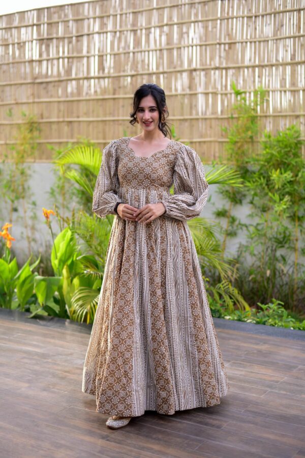 kalki brown cotton maxi - Image 5