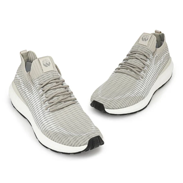 Beige Fabric Luxury Sports Shoes - Image 2