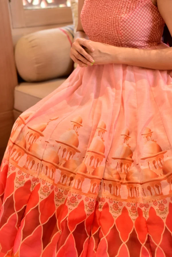 Aarvi orange chanderi maxi - Image 3